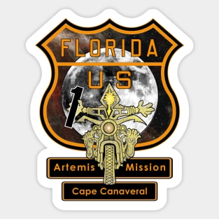 Artemis Mission Cape Canaveral Motorcycle Vacation Sticker